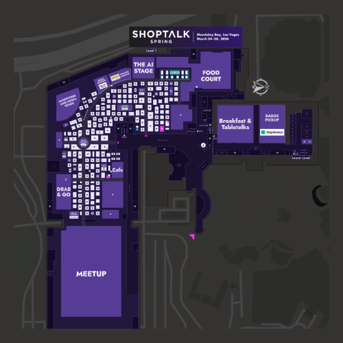 Shoptalk Spring 2026 interactive trade show floor plan